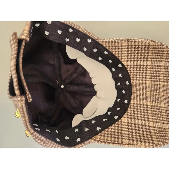 NWT Lele Sadoughi Embellished Baseball Cap One Size Adjustable Plaid - Picture 9 of 10